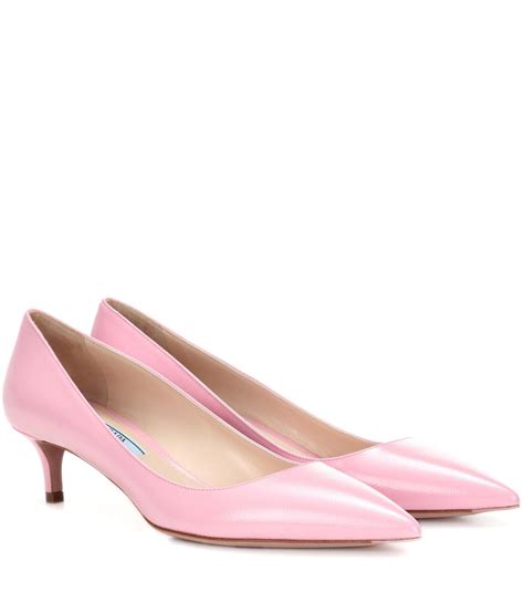 prada pink kitten heels|Prada kitten heel mules.